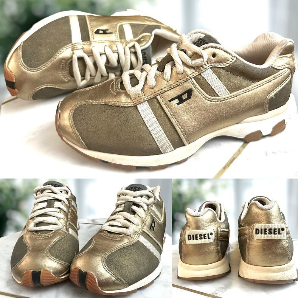 DIESEL Proton Y2K Retro Sneakers Leather 2000 Vintage  Women’s Size 7 EU 37